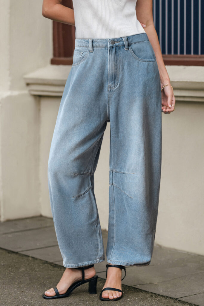 Uptown Barrel Blue Jeans