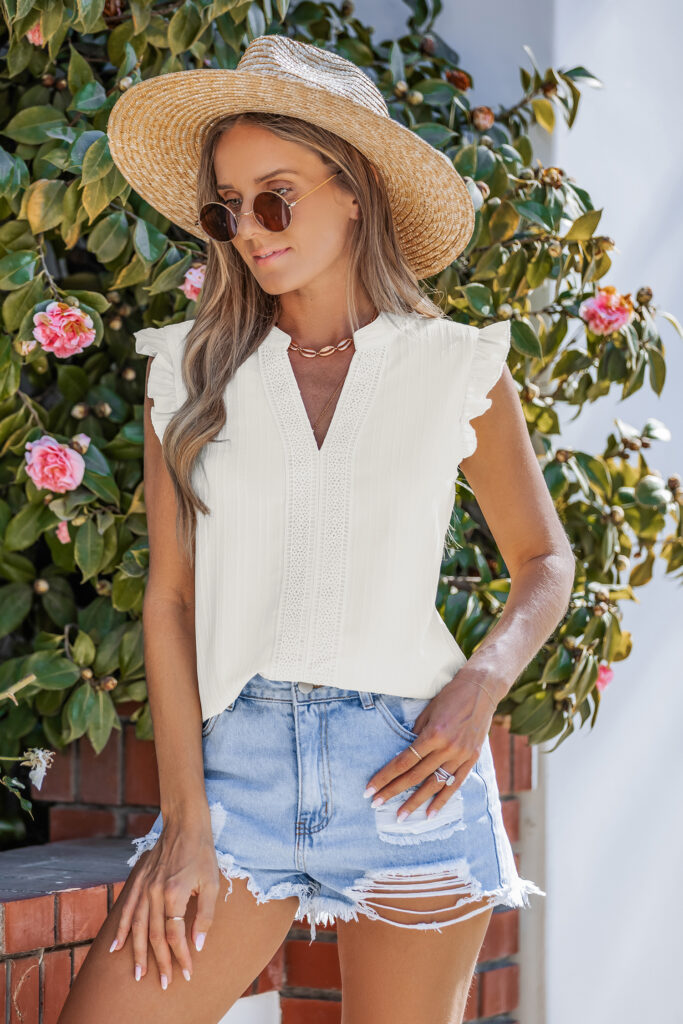Dreamy Ruffles White Top