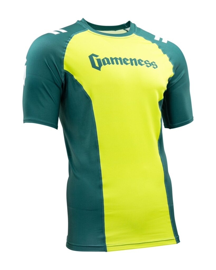 Gameness Men's Eco Short Sleeve Rash Guard - Medium / Dark Green