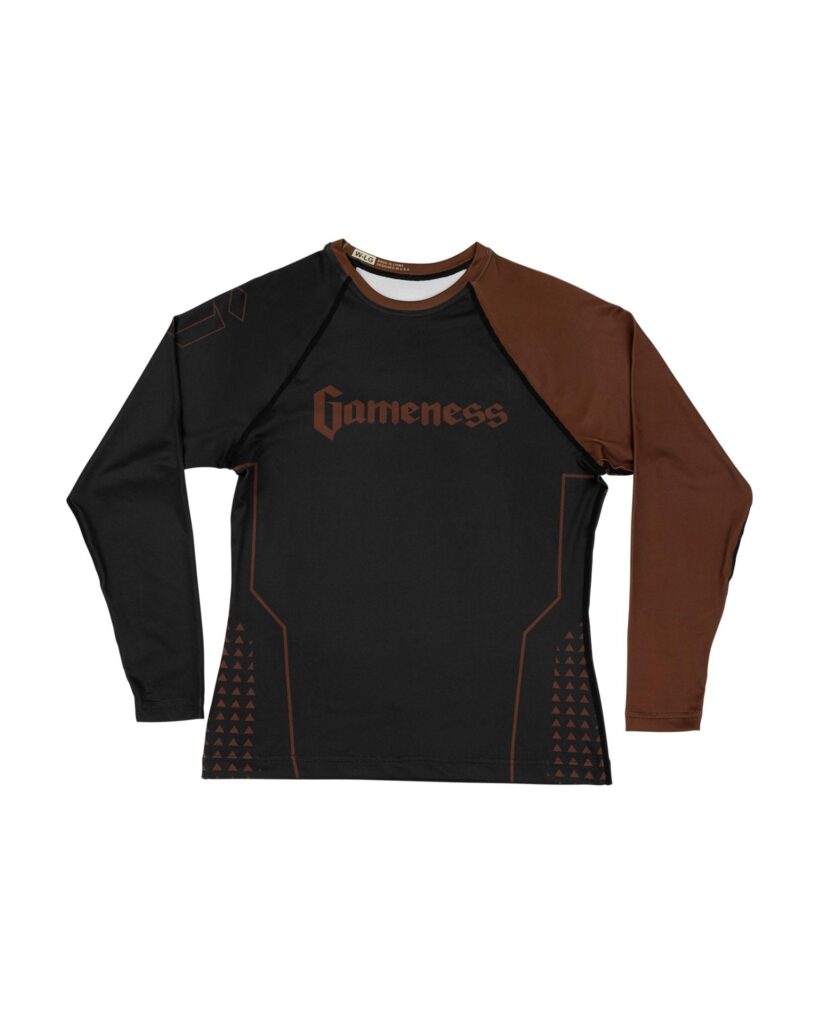 Gameness Women's Long Sleeve Ranked Rash Guard - Ladies Large / Brown