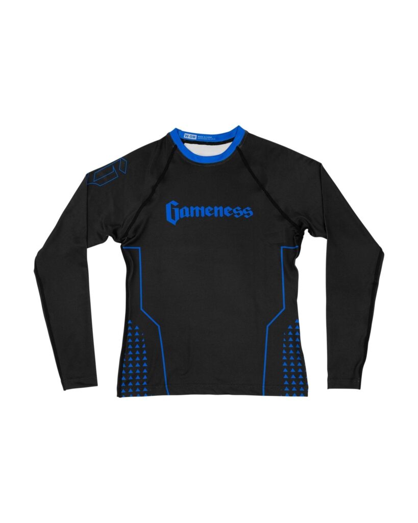 Gameness Women's Long Sleeve Ranked Rash Guard - Ladies Large / Blue