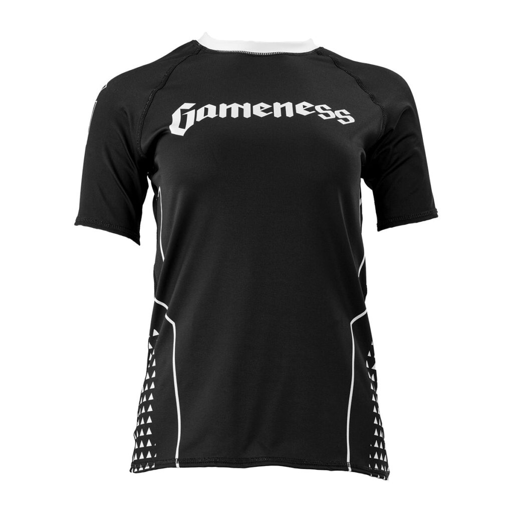 Gameness Women's Short Sleeve Pro Ranked Rash Guard - Ladies Medium / Black
