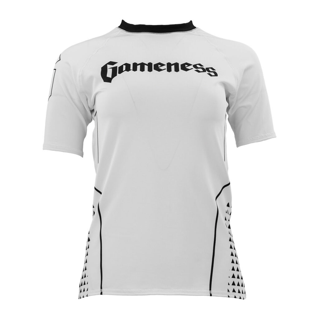 Gameness Women's Short Sleeve Pro Ranked Rash Guard - Ladies Large / White