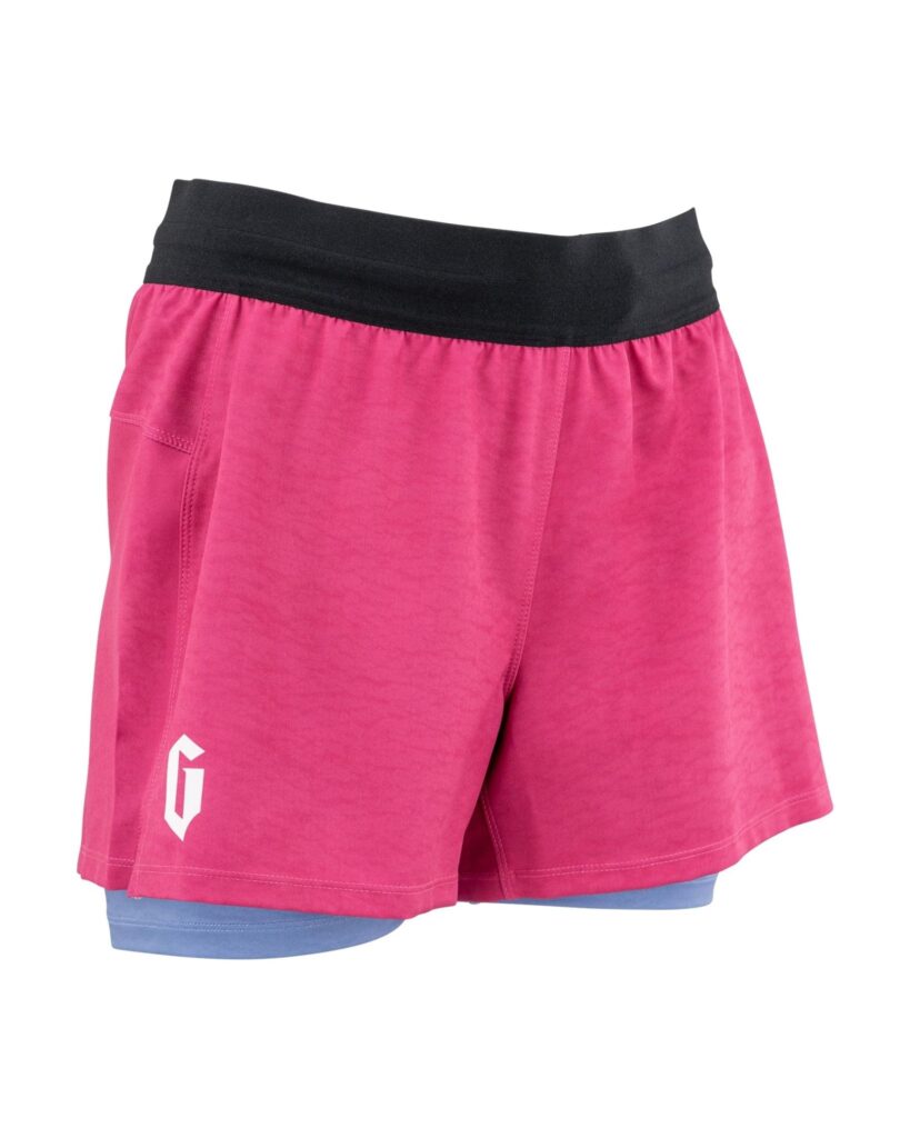 Gameness Women's Tempest Lined Grappling Shorts - Ladies Extra Small / Pink/Blue