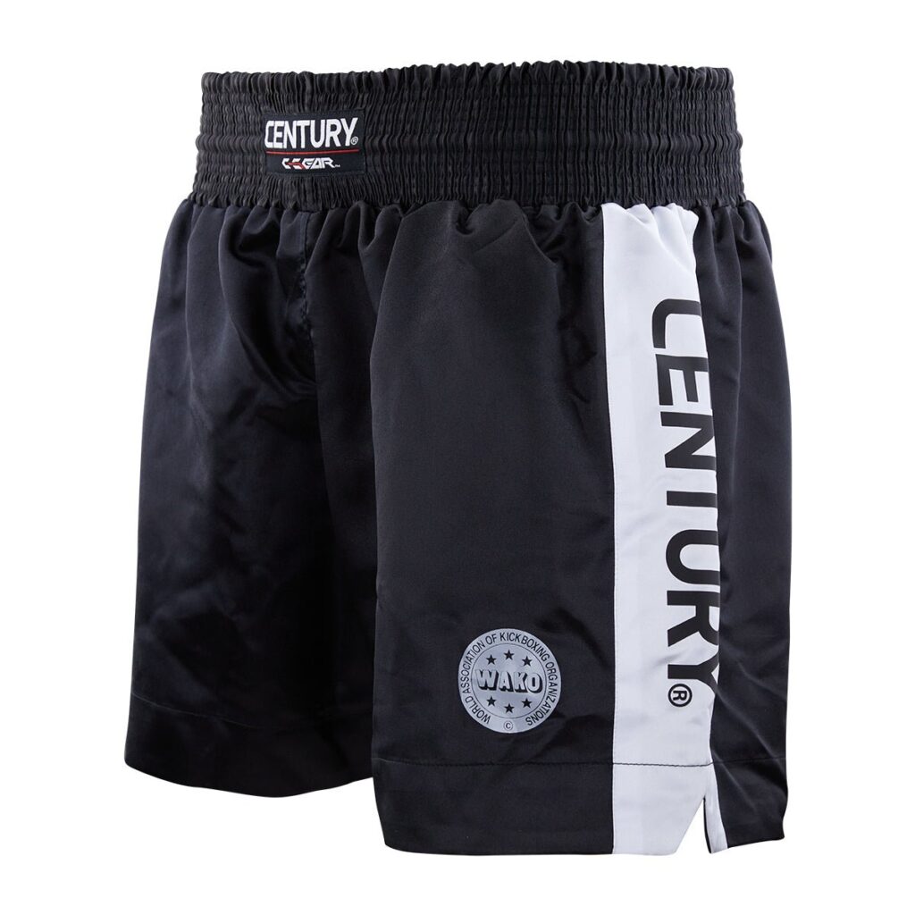 WAKO Kickboxing Shorts - Extra Large / Black/White